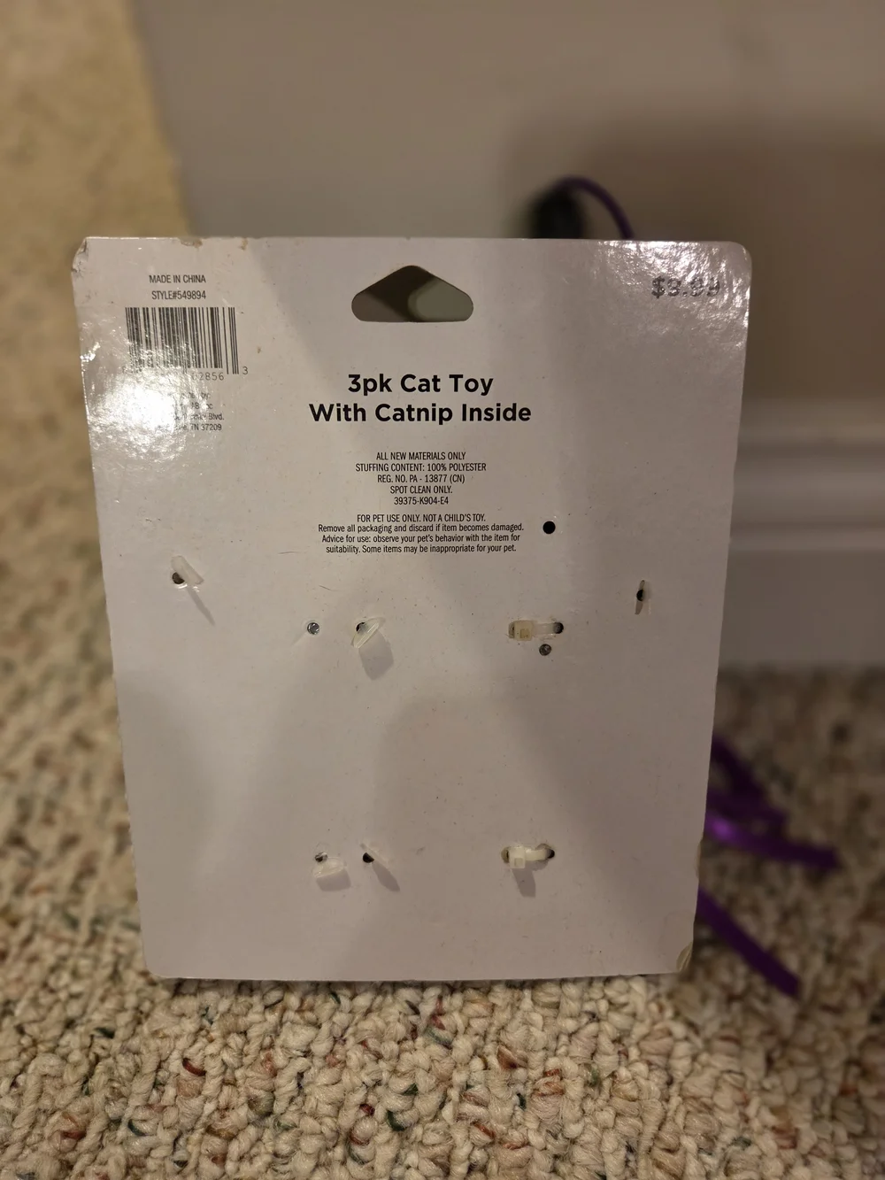Celebrations Halloween Cat Wand Toy - Black, White & Gold